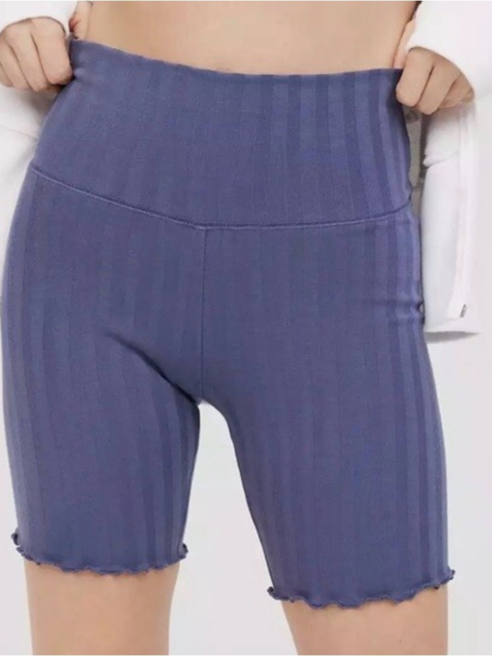 Aerie OFFLINE blue highwaist groove bike shorts